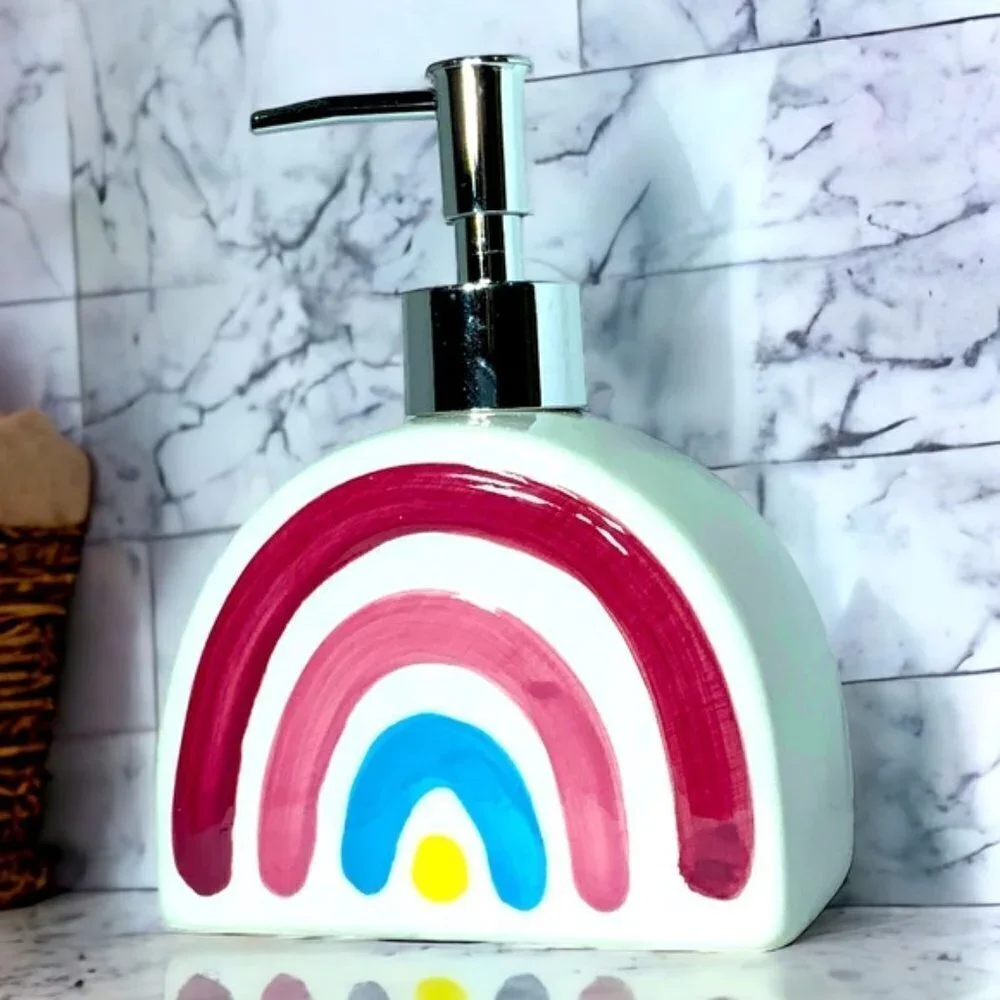 Matt & Maddie Rainbow Soap Dispenser Midnight Unicorn Ceramic Collection Any Age